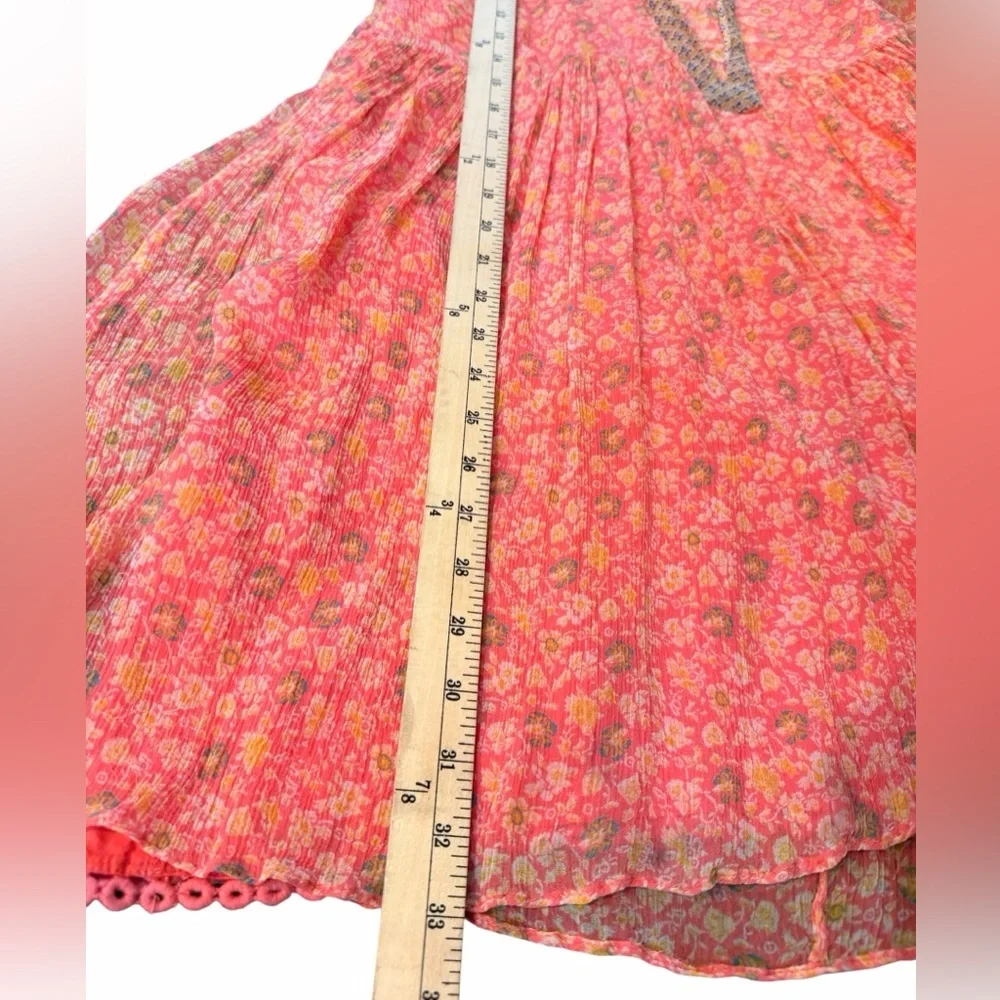 Maeve Morning Glory Tunic Dress Floral Pink Dress